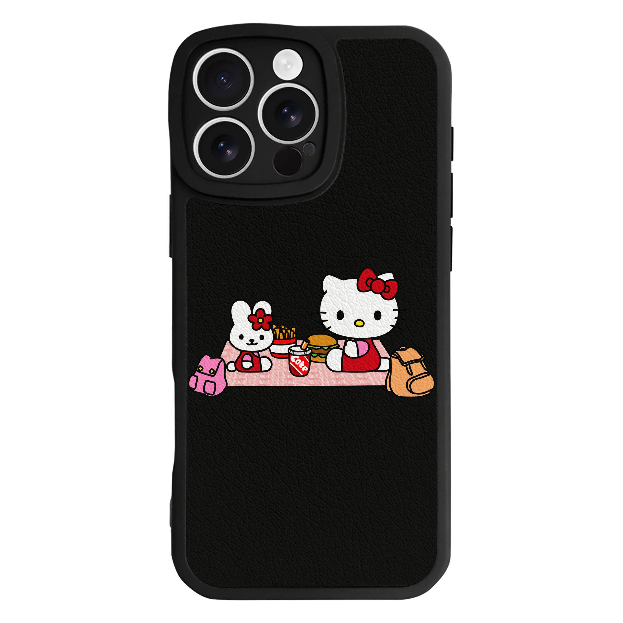 （画像用） Hello Kitty ハローキティ 【iPhone 16シリーズ対応】シリコンスマホケース（レザー調） 材質：シリコン
